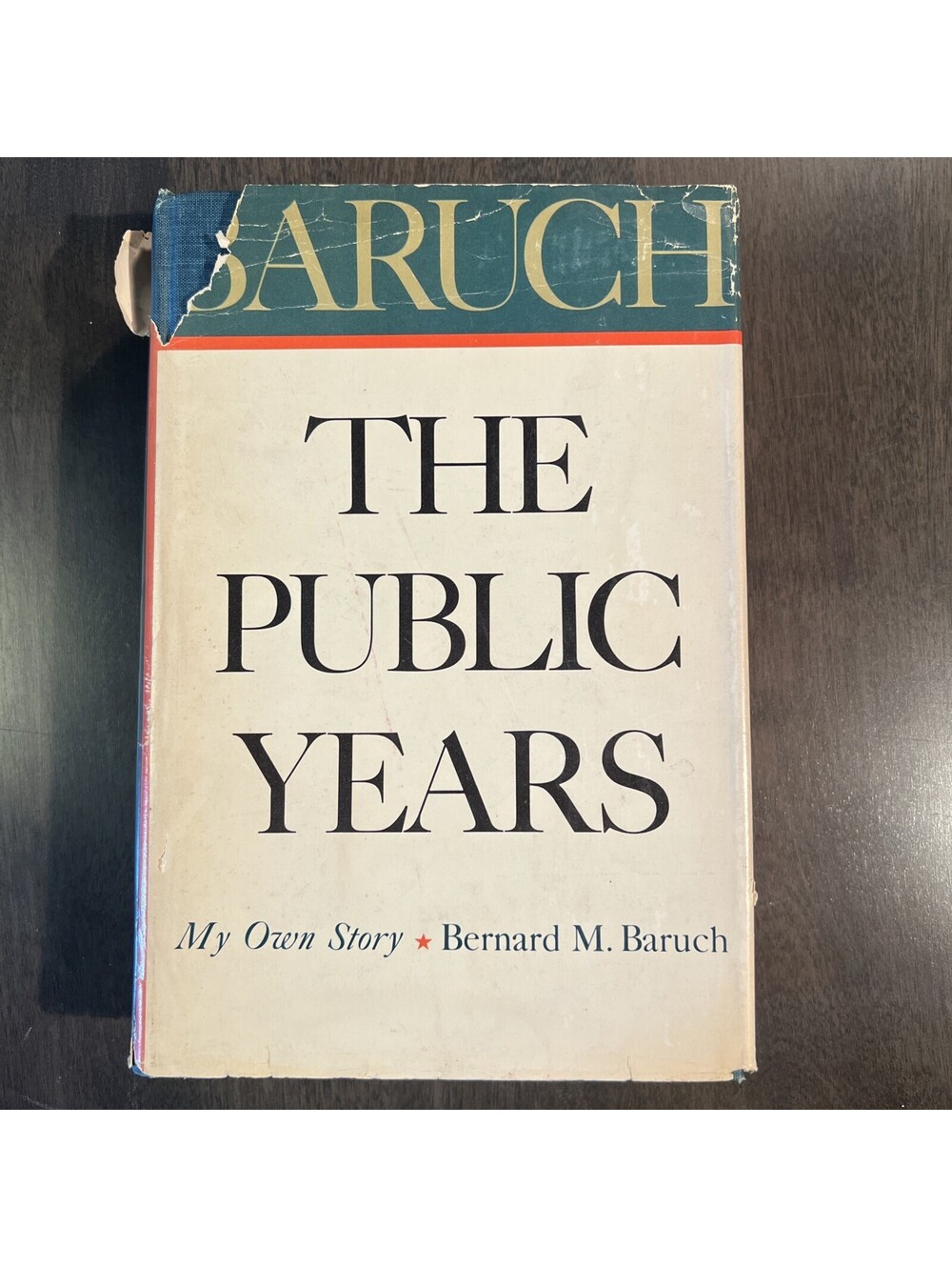 BARUCH - THE PUBLIC YEARS by Bernard M. Baruch/1st Ed/HCDJ/Biography/Business